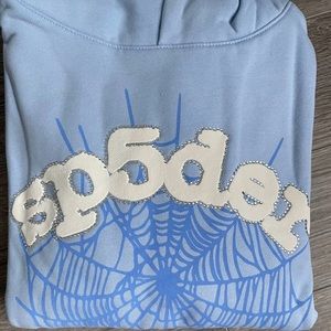 Sp5der hoodie(light blue)